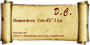 Domonkos Cecília névjegykártya